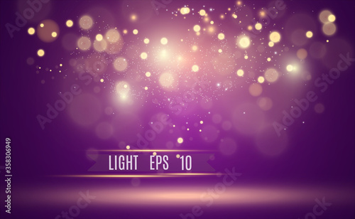 Beautiful sparks shine with special light. Vector sparkles on a transparent background. Christmas abstract pattern. A beautiful illustration for the postcard. The background for the image. Luminaries.