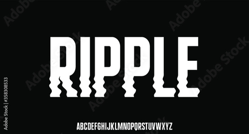RIPPLE, UNIQUE CONDENSED URBAN FONT WITH RIPPLE EFFECT