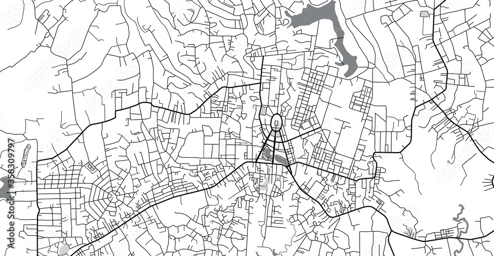 Urban vector city map of Baoloc, Pakistan, Asia.