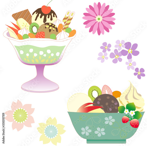 parfait and Cream anmitsu