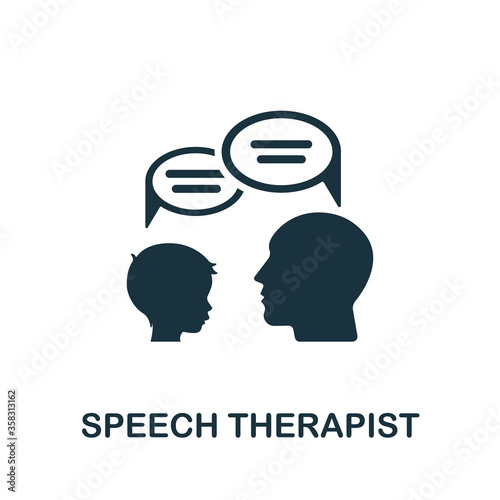 Speech Therapist icon. Simple element from child development collection. Creative Speech Therapist icon for web design, templates, infographics and more