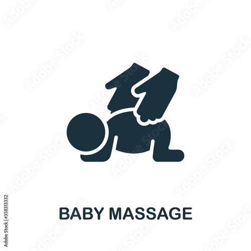 Baby Massage icon. Simple element from child development collection. Creative Baby Massage icon for web design, templates, infographics and more