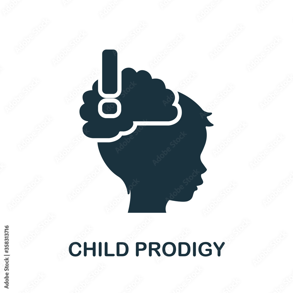 vecteur-stock-child-prodigy-icon-simple-element-from-child-development