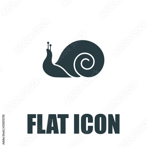 Snail Icon Flat