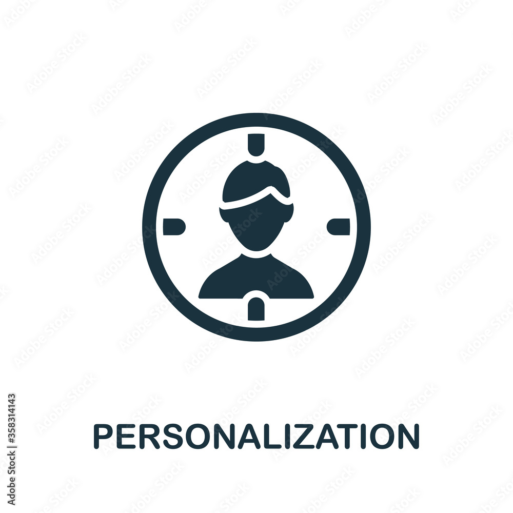 Personalization icon simple element from content marketing collection