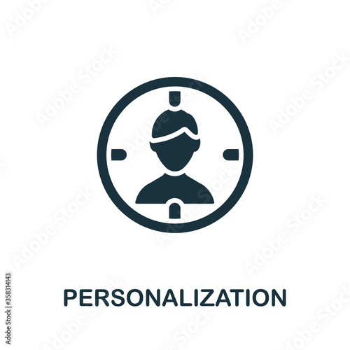 Personalization icon. Simple element from content marketing collection. Creative Personalization icon for web design, templates, infographics and more photo