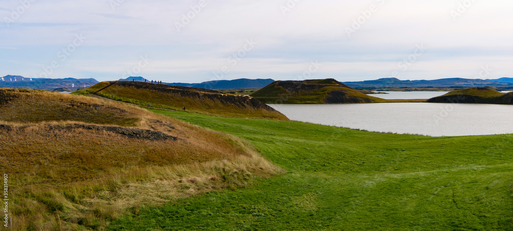 Nature of Skutustadagigar,  area famous by geologiacal features and views in Iceland