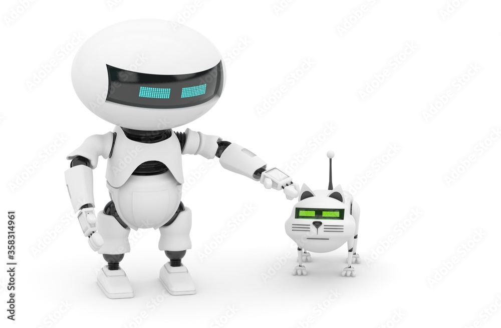 Robot cat. 3d rendering illustration. Isolated on white. Kitten 3d. Droid. 3d render. White cat. Robotic pet. Humanoid. Cyborg. Pet shop. Modern technology. Future. Animal. Mechanical. Futuristic. Robot cat. 3d rendering illustration. Isolated on white. Kitten 3d. Droid. 3d render. White cat. Robotic pet. Humanoid. Cyborg. Pet shop. Modern technology. Future. Animal. Mechanical. Futuristic.