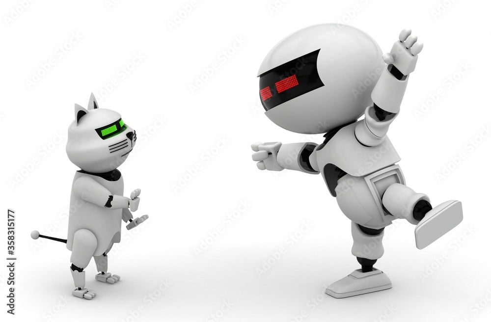 Robot cat. 3d rendering illustration. Isolated on white. Kitten 3d. Droid. 3d render. White cat. Robotic pet. Humanoid. Cyborg. Pet shop. Modern technology. Future. Animal. Mechanical. Futuristic. Robot cat. 3d rendering illustration. Isolated on white. Kitten 3d. Droid. 3d render. White cat. Robotic pet. Humanoid. Cyborg. Pet shop. Modern technology. Future. Animal. Mechanical. Futuristic.