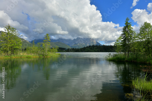 Der Barmsee vor dem Karwendel
