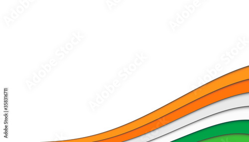 Indian Independence day of India festival with elegant Indian flag theme, waves and good concept. Indian Independence Day concept background. Wavy tricolor of India. Vector Illustration.