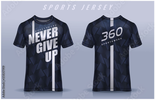 t-shirt sport design template, Soccer jersey mockup for football club. uniform front and back view.