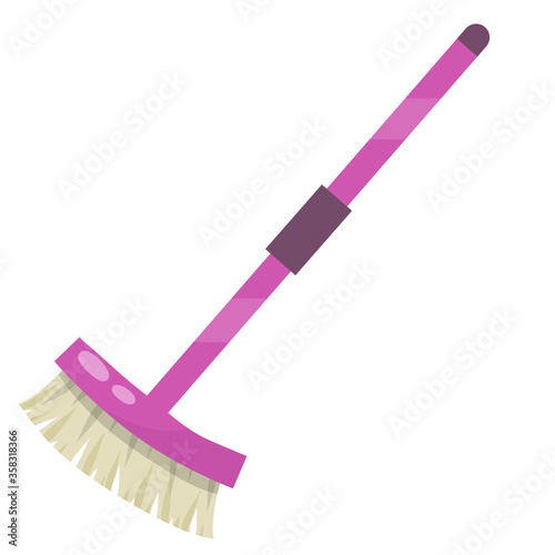 MOP for cleaning house. Object for homework with long handle. Cartoon flat illustration