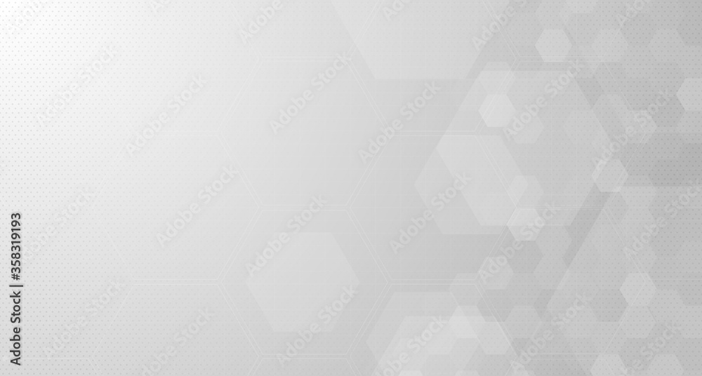 Abstract gray hexagon or digital technology background. Vector design for science, and medicine. Abstract gray hexagon or digital technology background. Vector design for science, and medicine.