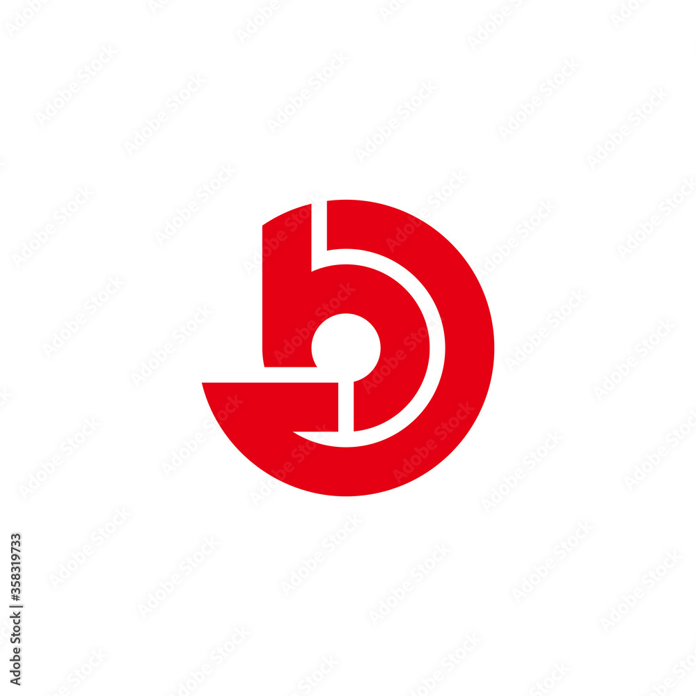 letter db circle rotation arrow geometric design logo vector letter db circle rotation arrow geometric design logo vector