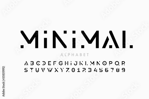 Minimal style font, alphabe...