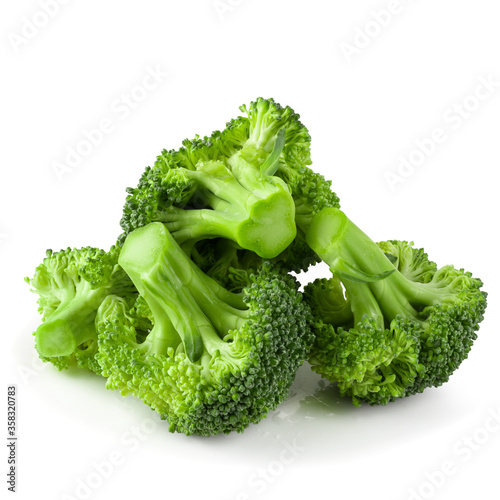Block Kerry or Broccoli healthy fresh vegetable for cooking isolated on white background
