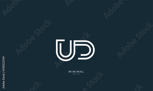 Alphabet letter icon logo UD