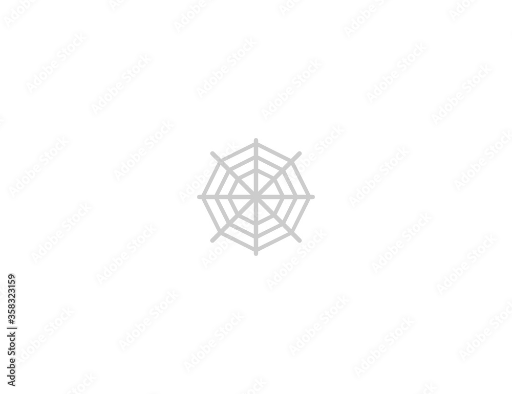 Spider web vector flat icon. Isolated cobweb, spider web emoji illustration Spider web vector flat icon. Isolated cobweb, spider web emoji illustration