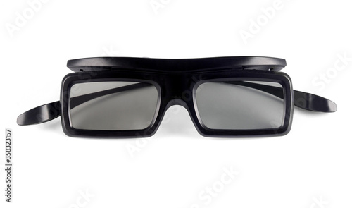 3-d glasses on white background