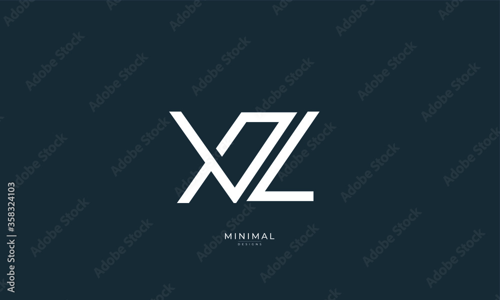 Alphabet letter icon logo ZX Alphabet letter icon logo ZX