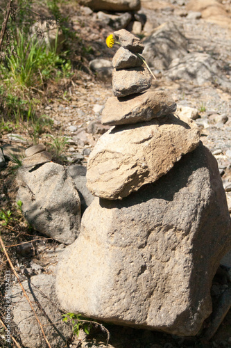 Photography Stone zen in the mountains