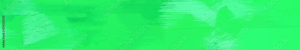 wide landscape graphic with colorful brush strokes background with vivid lime green, medium aqua marine and spring green. can be used for background, canvas or poster