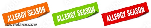 allergy season sticker. allergy season square isolated sign. allergy season label