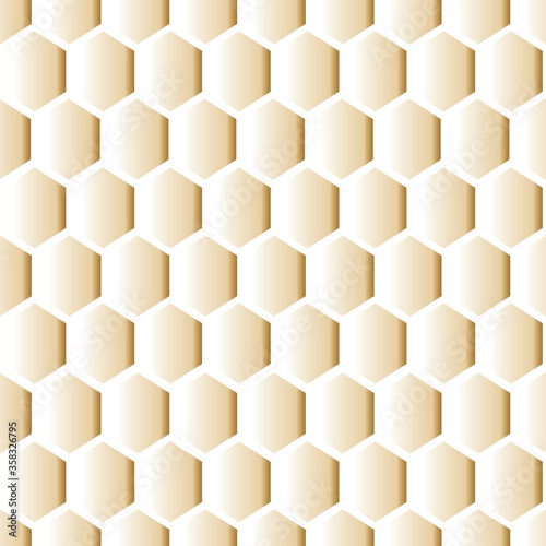 Fototapeta Naklejka Na Ścianę i Meble -  Vector geometrical honeycomb seamless pattern background. Perfect for wallpaper, packaging and scrapbooking projects.