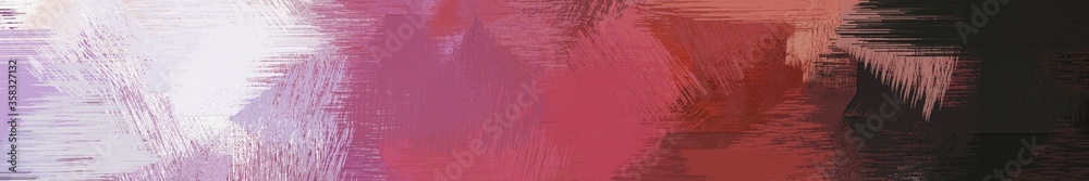 wide landscape graphic with abstract brush strokes background decoration with moderate red, very dark pink and light gray