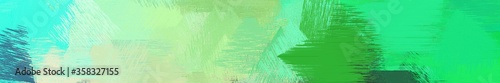 wide landscape graphic with artistic brush strokes background with pastel green, medium sea green and tea green. can be used for wallpaper, cards, poster or banner