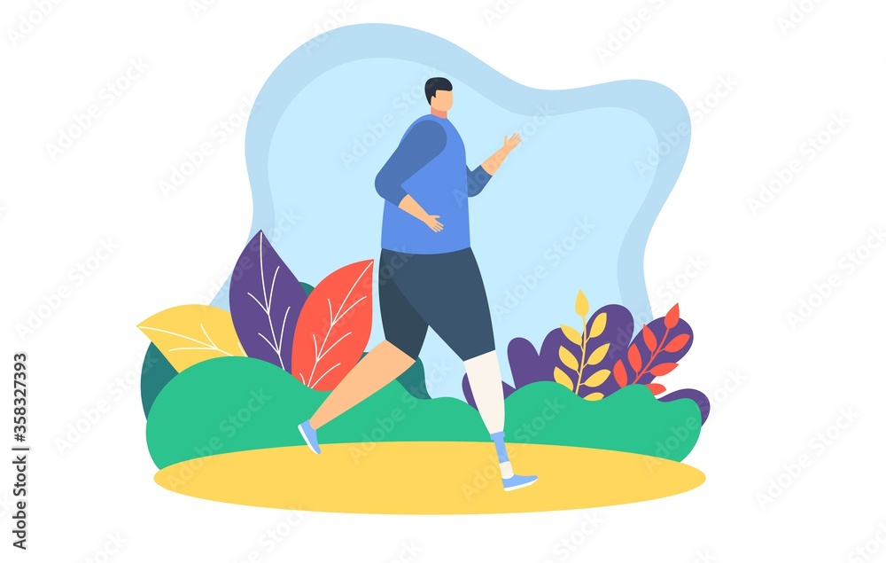 Disable People runners jogging vector illustration. Cartoon flat father, mother and daughter child characters take part in marathon. Family outdoor summer sport activity, happy parenthood isolated on Disable People runners jogging vector illustration. Cartoon flat father, mother and daughter child characters take part in marathon. Family outdoor summer sport activity, happy parenthood isolated on