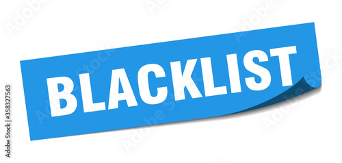 blacklist sticker. blacklist square isolated sign. blacklist label
