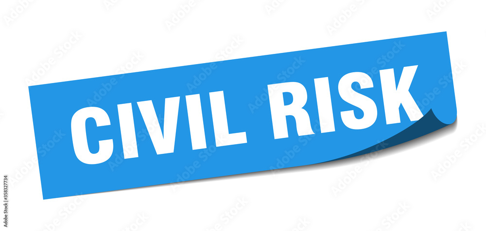civil risk sticker. civil risk square isolated sign. civil risk label civil risk sticker. civil risk square isolated sign. civil risk label