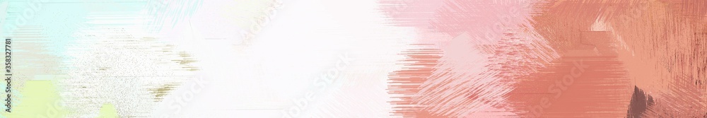 Fototapeta premium wide landscape graphic with colorful brush strokes background with linen, dark salmon and indian red. can be used for wallpaper, cards, poster or banner