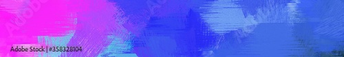 wide landscape graphic with art brush strokes background with royal blue, medium orchid and medium slate blue. can be used for background, canvas or poster