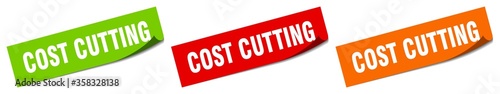 cost cutting sticker. cost cutting square isolated sign. cost cutting label