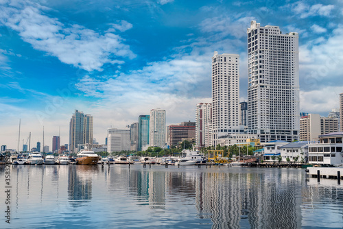 The Manila Bay Skyline - along the entire stretch of Roxas Boulevard. As viewed from Yacht Club photo