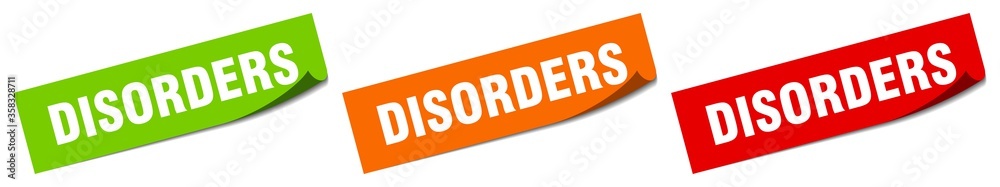 disorders sticker. disorders square isolated sign. disorders label disorders sticker. disorders square isolated sign. disorders label