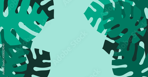 sfondo, foglie, piante, palma, tropicale, giungla