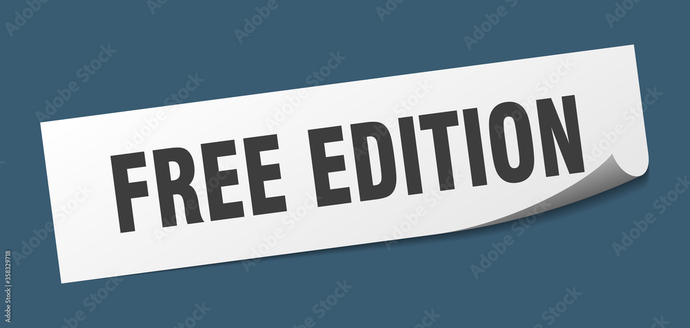 free edition sticker. free edition square isolated sign. free edition label
