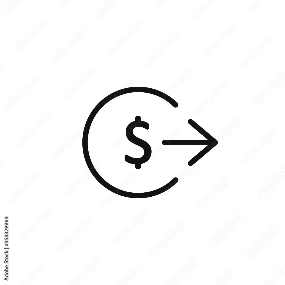 Transfer money icon, payment icon with outline style design Transfer money icon, payment icon with outline style design