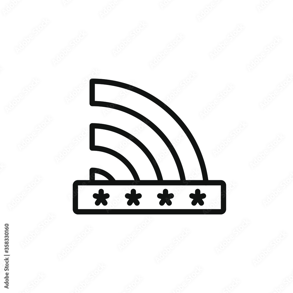 Security wifi icon vector illustration Security wifi icon vector illustration