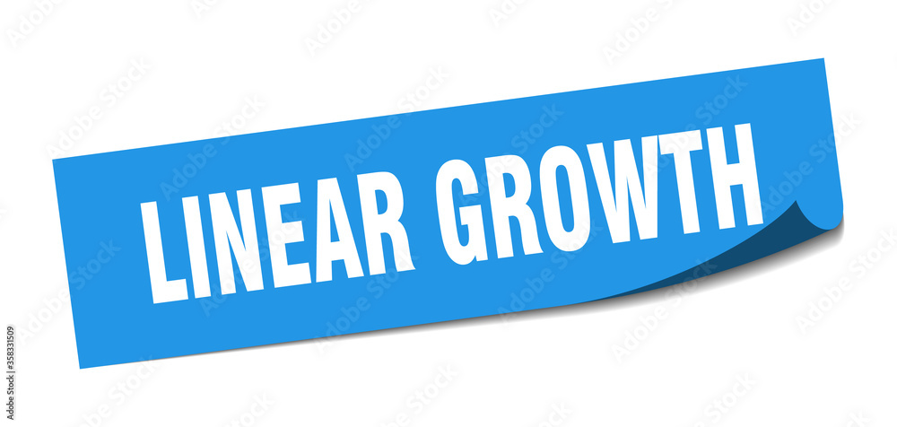 linear growth sticker. linear growth square isolated sign. linear growth label