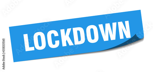 lockdown sticker. lockdown square isolated sign. lockdown label photo