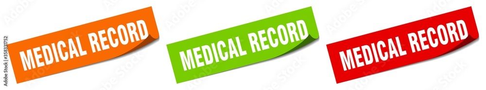 medical record sticker. medical record square isolated sign. medical record label medical record sticker. medical record square isolated sign. medical record label