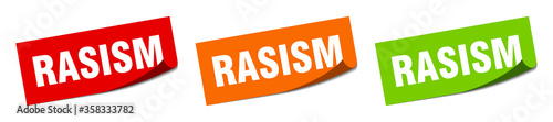 rasism sticker. rasism square isolated sign. rasism label