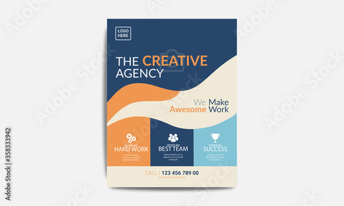 creative and unique corporate flyer design template.
