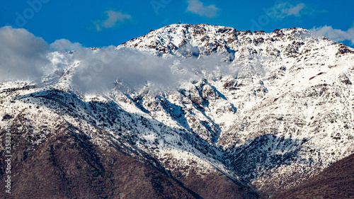 snow covered mountains