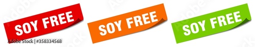 soy free sticker. soy free square isolated sign. soy free label